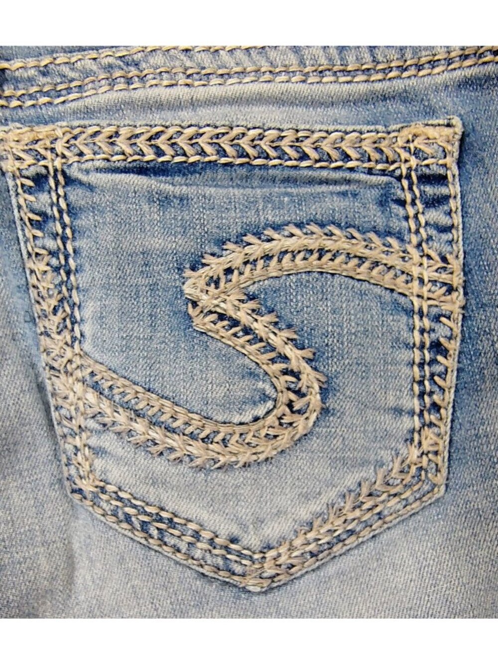 Silver Jeans Suki Womens W28 L31 Western Slim Boot Pants Light Wash Denim Blue - Picture 5 of 16